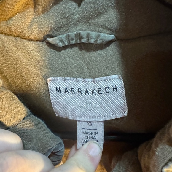 Marrakech Quilted Camo Long Jacket in Olive and Brown Size XS - Picture 2 of 4